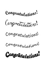 Congratulations lettering. Calligraphy handwritten phrase for your design.