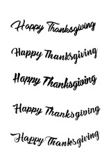 Thanksgiving typography hand drawn. Celebration Happy Thanksgiving Day. Thanksgiving vector vintage style text calligraphy.