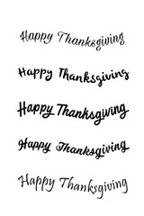 Thanksgiving typography hand drawn. Celebration Happy Thanksgiving Day. Thanksgiving vector vintage style text calligraphy. Usable for prints, flyers, banners, greeting cards, posters, invitations, sp