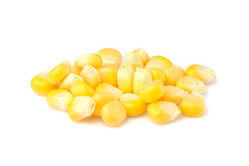 Fresh corn isolated close-up.