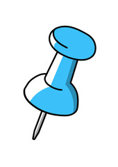 Blue Pin Icon Illustration