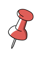 Red Pin Icon Illustration