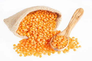 Raw red lentil - Lens culinaris