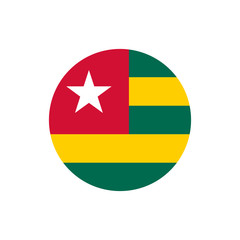 Togo flag, official colors and proportion correctly. National Togo flag. Vector illustration