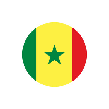 Senegal flag, official colors and proportion correctly. National Senegalese flag. Vector illustration