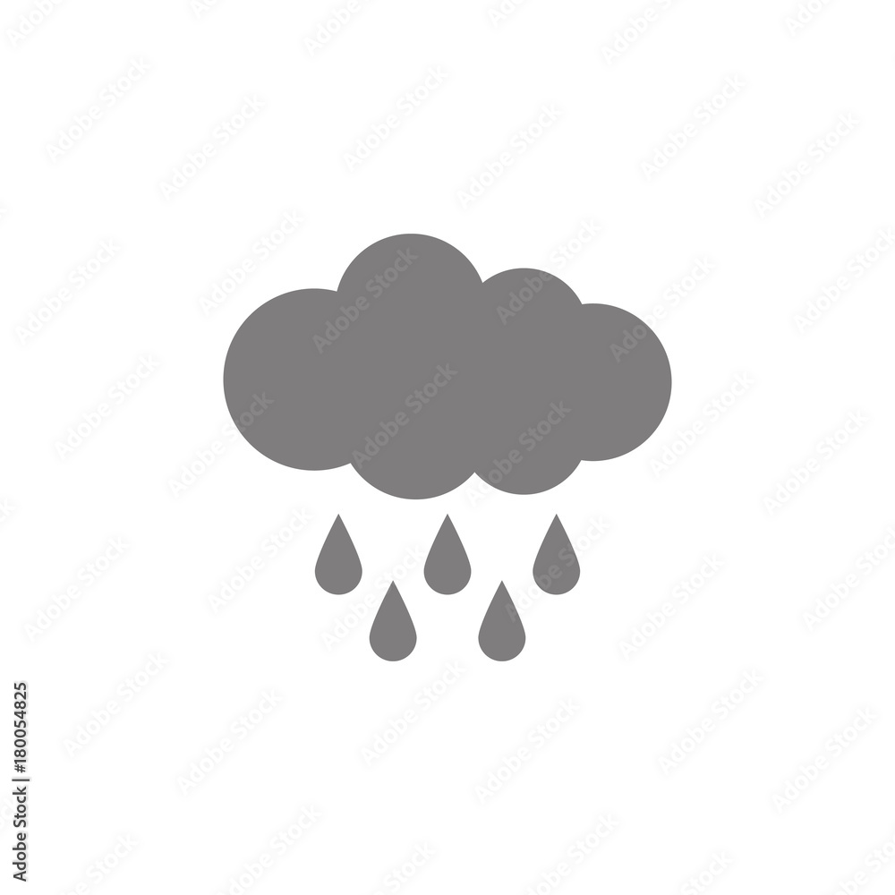 Poster hard rain icon. simple web black icon, can be used as web element icon