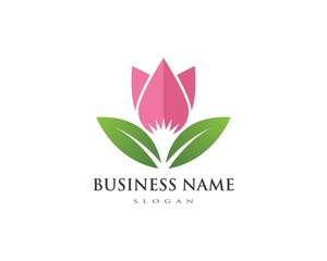 Lotus flowers design logo Template icon