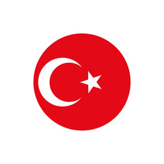 Turkey flag, official colors and proportion correctly.