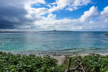 台風接近中の沖縄