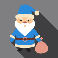 Flat icon with shadow Santa Claus