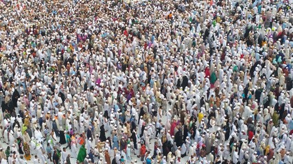 MECCA, SAUDI ARABIA - Muslim pilgrims from all over the world gathered to perform Umrah or Hajj at...