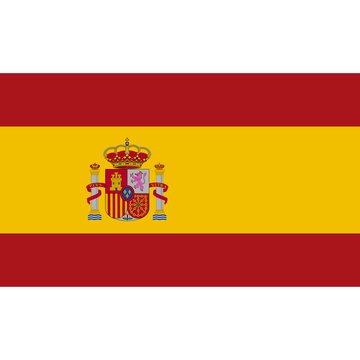 Spain flag, official colors and proportion correctly. National Spain flag. Vector illustration