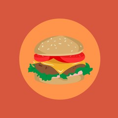Burger Menu.Vector illustration of a burger. Burger house.