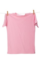 Pink T-Shirt on Clothes Line