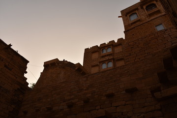 ancient historical building inside of the jaisalmer fort jaisalmer rajasthan india