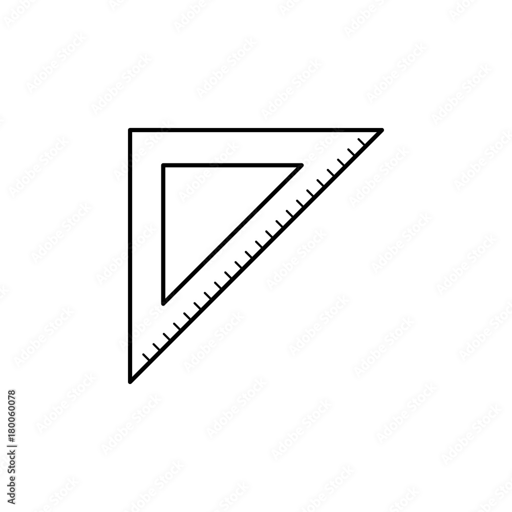 Poster triangular ruler icon