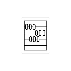 School abacus line icon