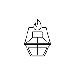 laboratory gas burner line icon
