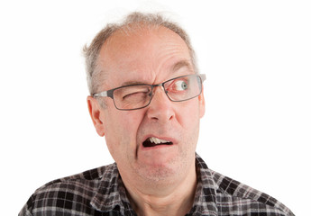 Man Raise his Eyebrow in Disbelief