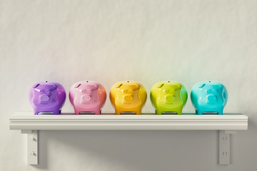 Colorful Piggy Bank.