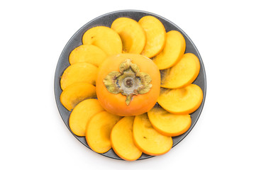 sliced fresh persimmon