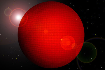 High resolution Solar eclipse of  illumination design background