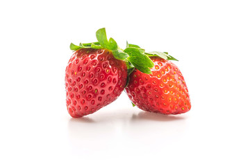 fresh strawberry on white background