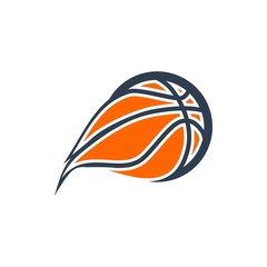 unique basketball logo. editable. vector