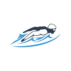 water sports. swimming logo. editable. vector