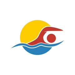 water sports. swimming logo. editable. vector