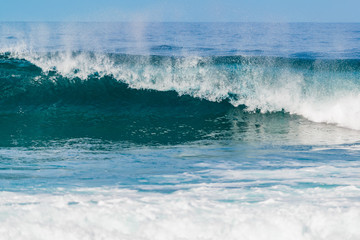 Big waves in the ocean near the village of La Santa. Lanzarote. Canary Islands. Spain