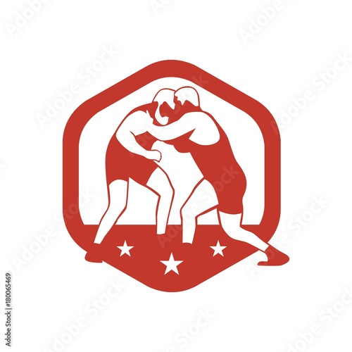 "unique wrestling logo. vector. editable" Stockfotos und lizenzfreie