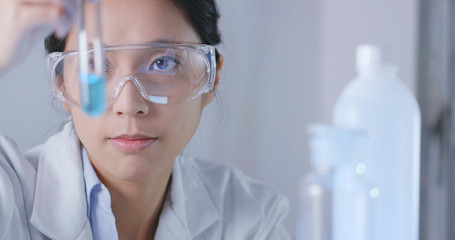 Scientist observation about test tube