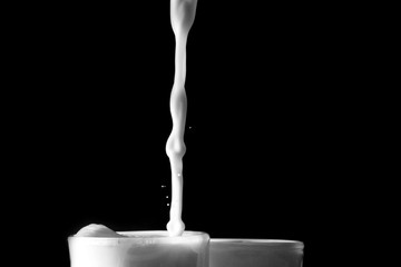 Glass of milk as wallpaper