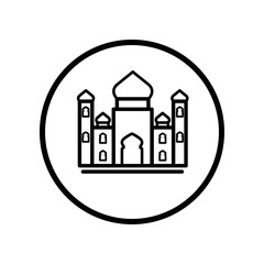 Naklejka premium Islamic Icon, Mosque icon-Vector Iconic Design