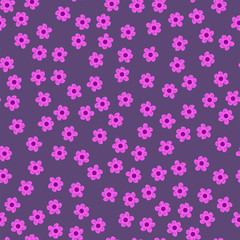 abstract seamless pattern of flowers on a purple background. For prints, cards, invitations, birthday, holidays, party, celebration, wedding, Valentine's day.