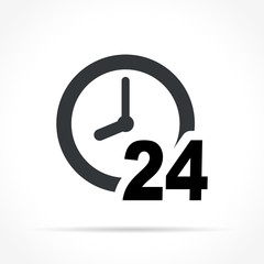clock icon on white background