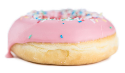 Donuts isolated on white (close-up shot)