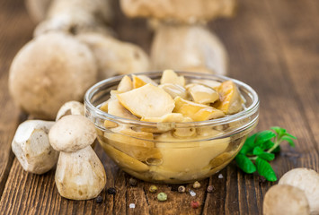 Fresh made Preserved Porcinis