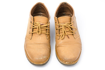 Old leather shoes
