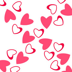 abstract love pattern of hearts. For greeting cards, invitations Valentine's day, wedding, birthday.