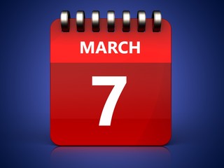 3d 7 march calendar