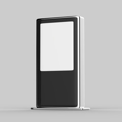 Blank Mock up Banner Stand Media Display Signage, Outdoor Advertising Poster stand Mock up. 3d illustration