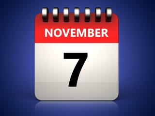 3d 7 november calendar