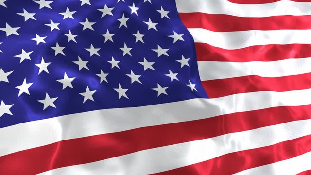 National flag of the United States of America 3D looping animation