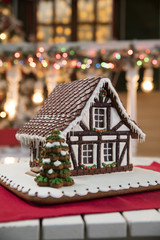 Christmas decorated Gingerbread house