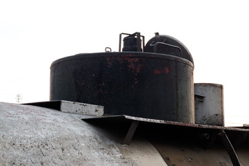 Exhaust manifold of the train.