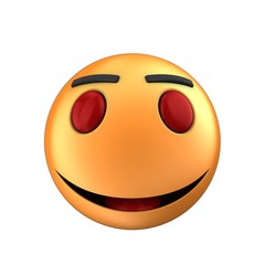 3d orange emoticon smile