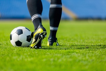 Closeup of a Soccer Player Legs in Action © BillionPhotos.com