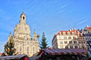 Deurstickers 10.12.2016 Dresden street in Germany during the Christmas markets © Frantisek